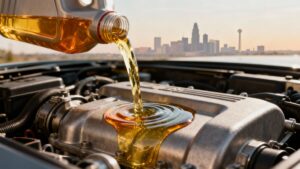 synthetic blend oil change engine oil