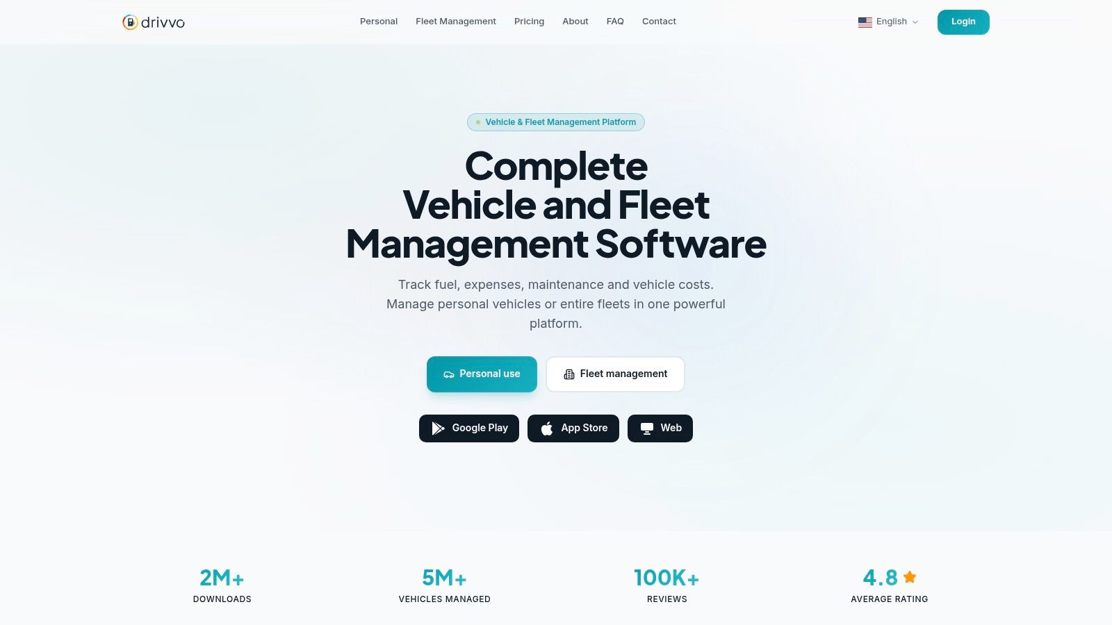 Drivvo app interface showing expense tracking and fuel efficiency graphs