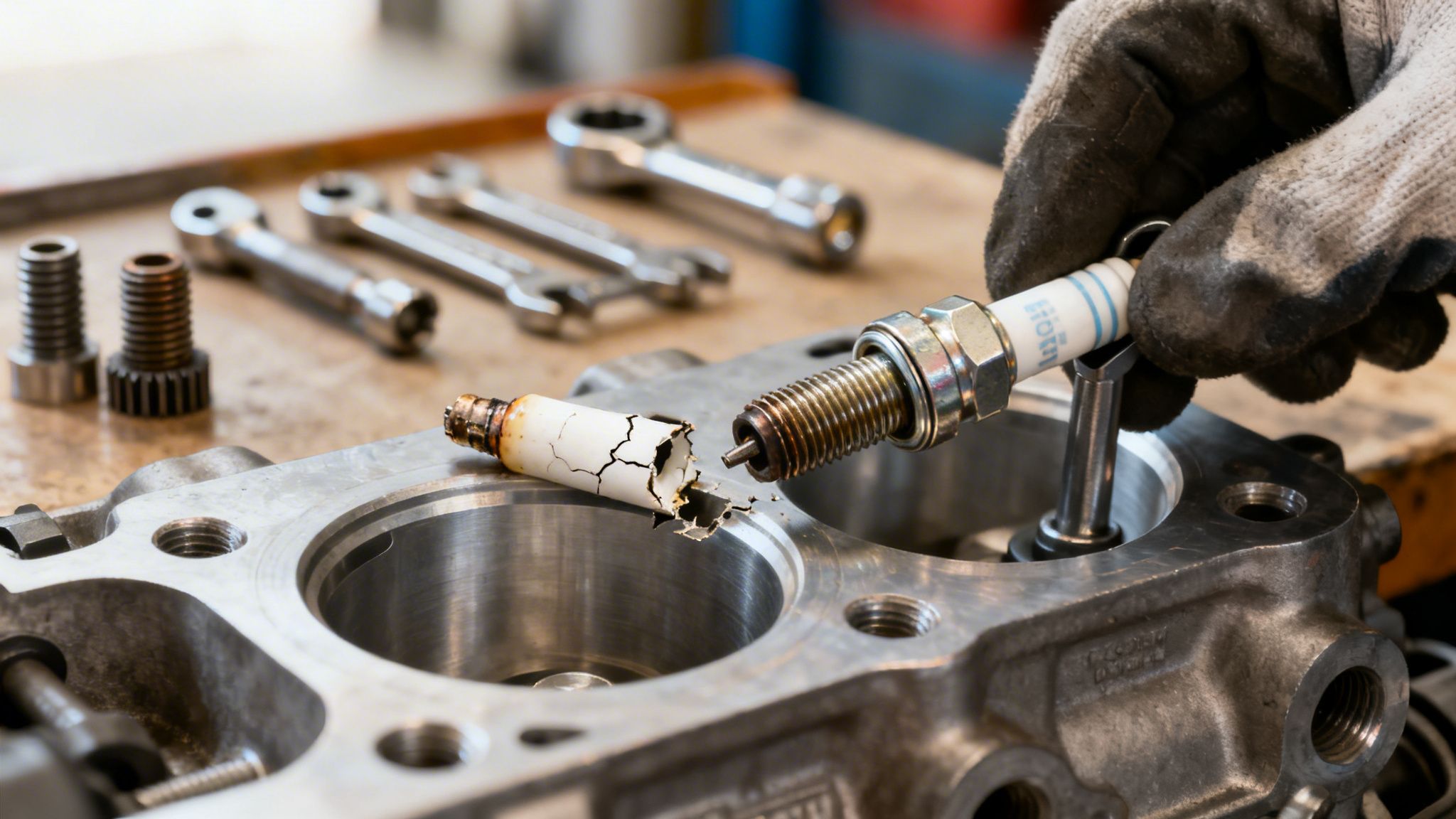 broken spark plug spark plugs