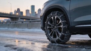chains on tires snow chains