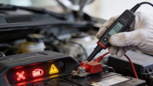 check engine light battery voltage test