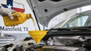 oil change mansfield tx oil pouring