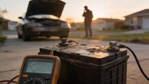 what causes car battery to drain overnight battery tester