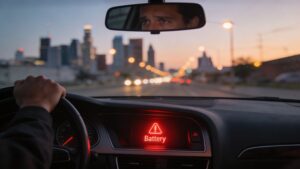 battery light flashing car dashboard