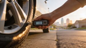 check tire pressure tire gauge
