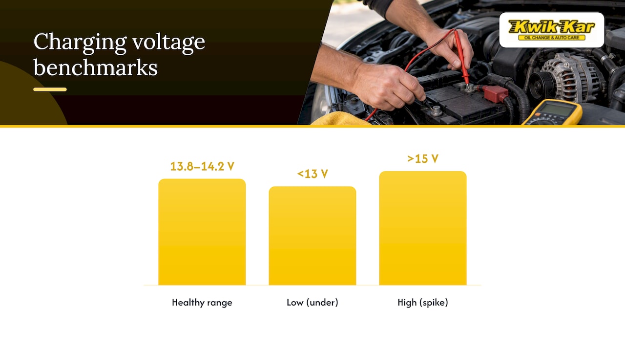 2. Alternator symptoms: charging-system signs and running problems — overview diagram