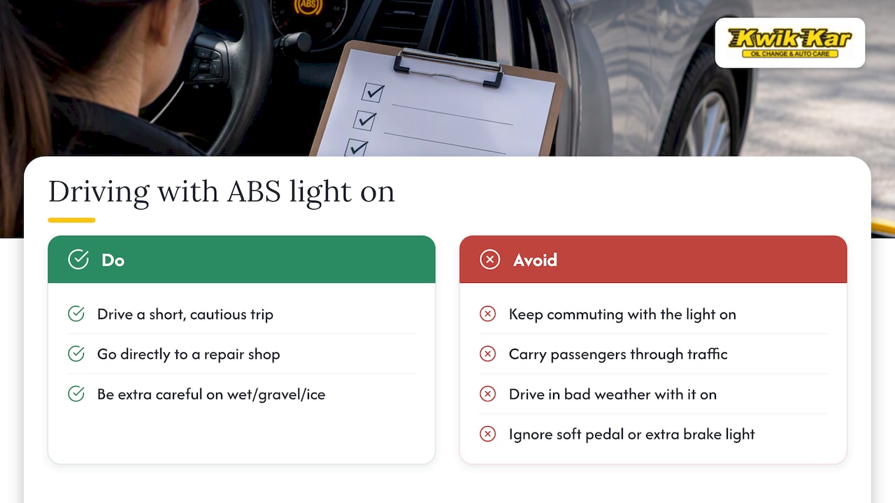 Is it safe to drive with the ABS light on? — overview diagram