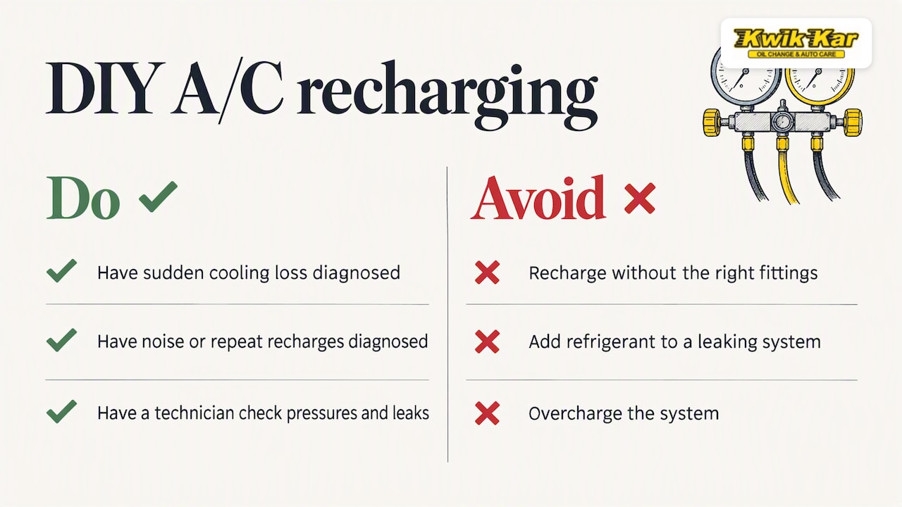 Should you recharge the A/C yourself? — overview diagram