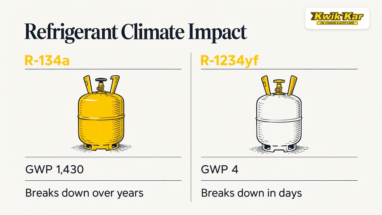 Global warming potential comparison of refrigerants