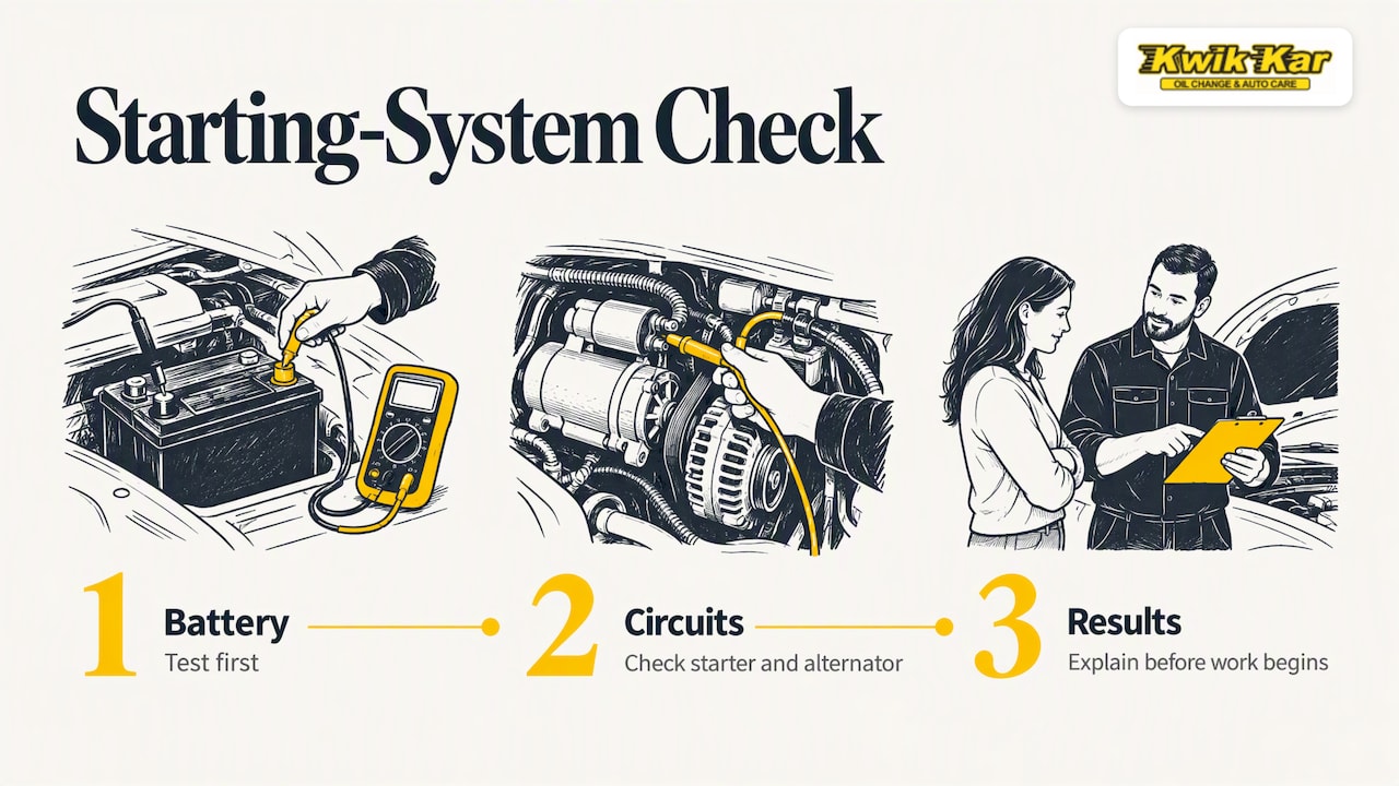 Need a battery, starter or alternator checked in Dallas? — overview diagram